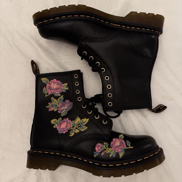 Dr Martens 1460 Vonda II Embroidered Floral Boots - Picture 15 of 16